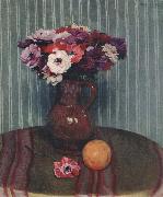 Felix Vallotton Still life with Anemones and Orange Spain oil painting reproduction